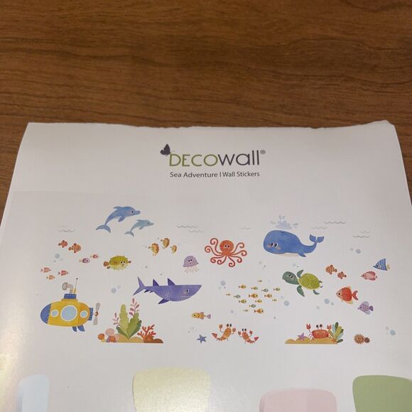 DECOWALL DAT-1611 Sea Adventure Kids Reusable Wall Stickers Decals - Picture 2 of 16